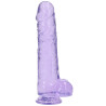 Real Rock Crystal Gode Crystal Clear 21 x 5.5cm Violet